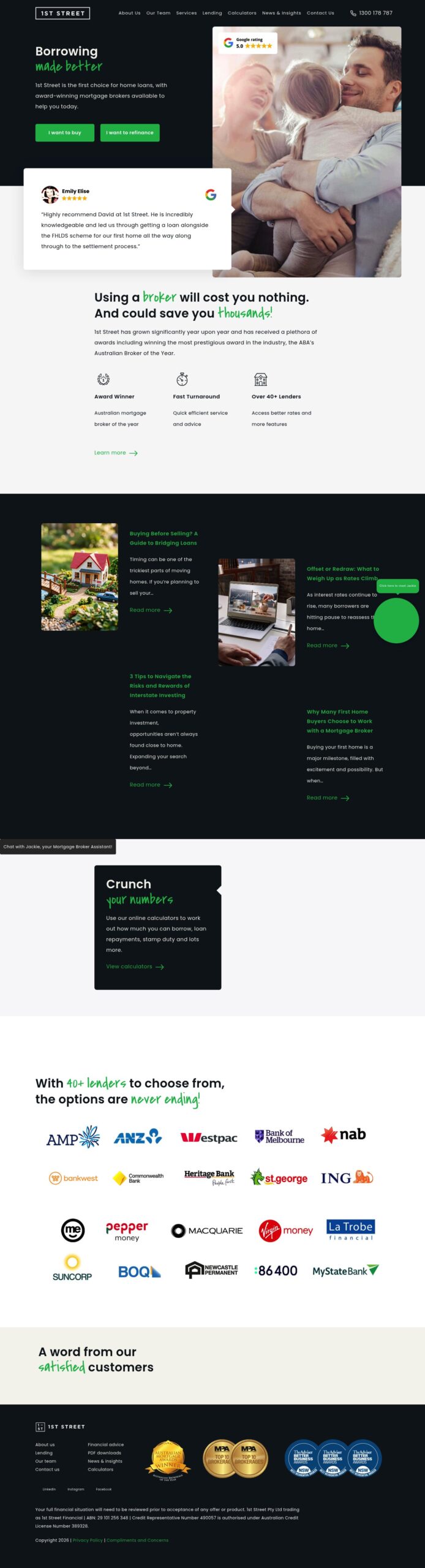 1ststreet homepage screenshot
