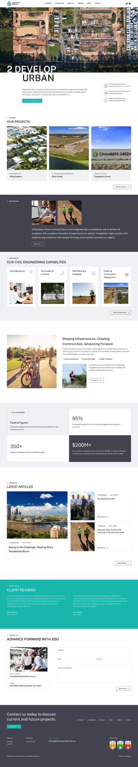 2developurban homepage screenshot