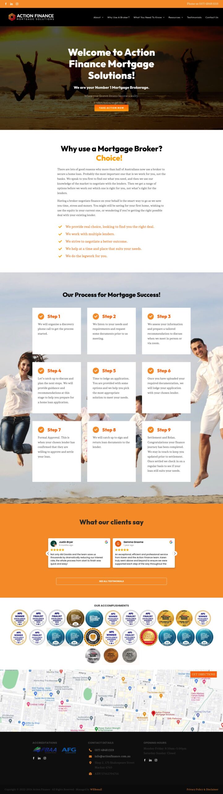 Actionfinance homepage screenshot