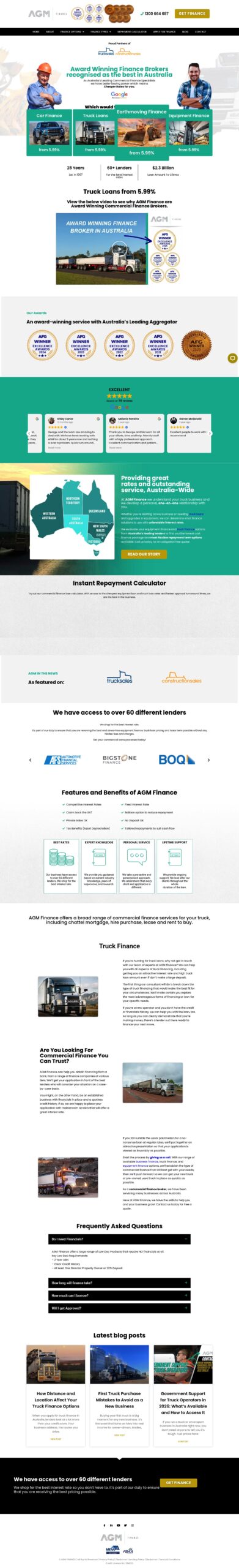 Agmfinance homepage screenshot