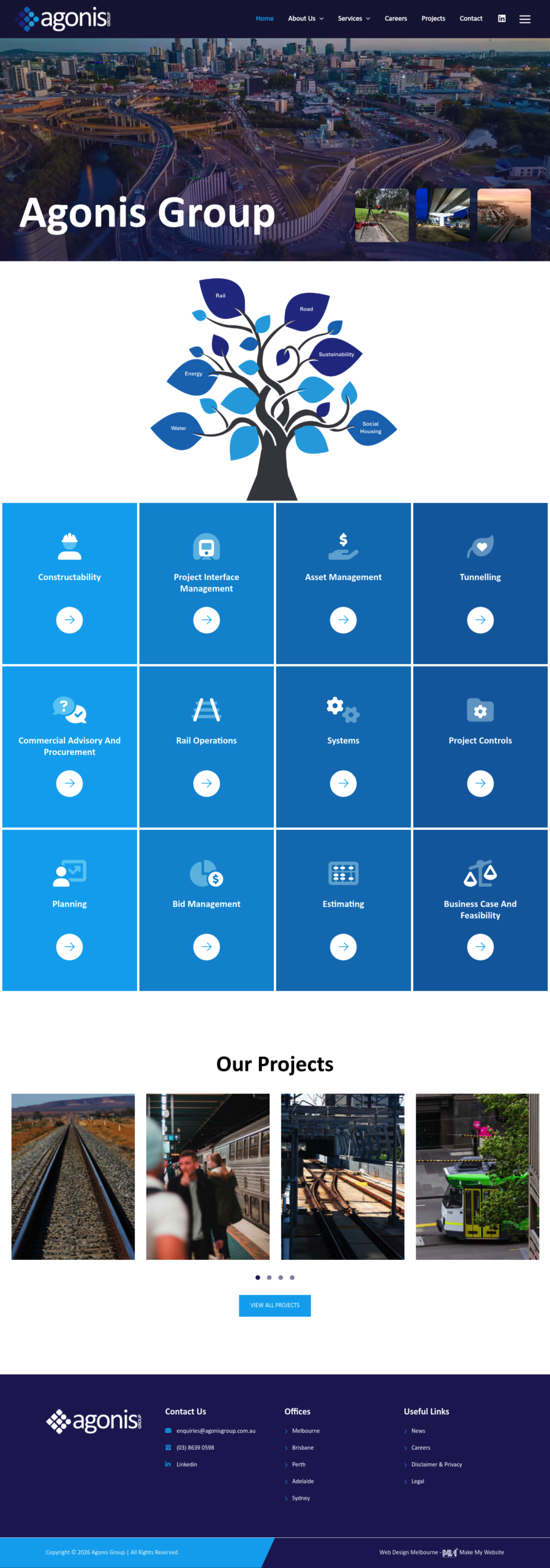 Agonis Group homepage screenshot