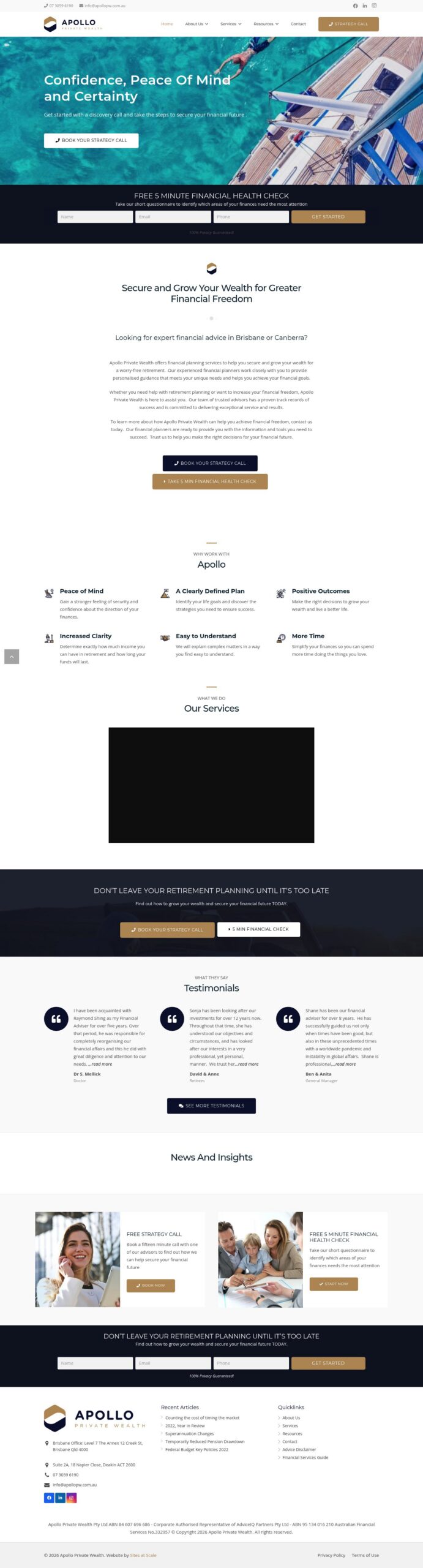 Apollo Private Wealth homepage screenshot