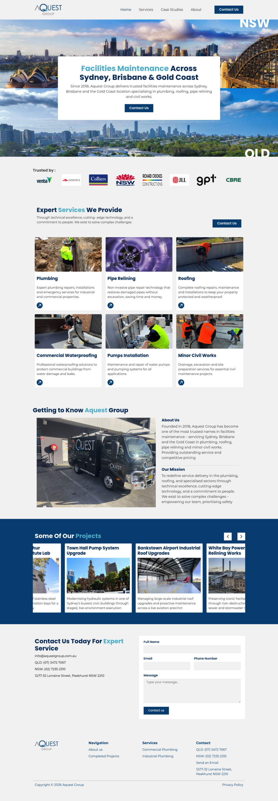 Aquest Group homepage screenshot