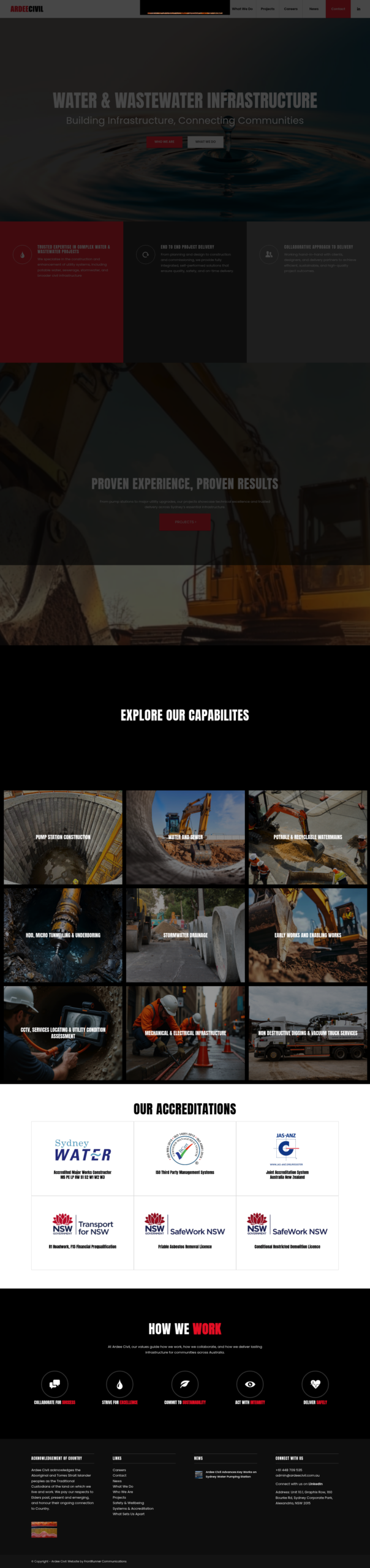 Ardeecivil homepage screenshot