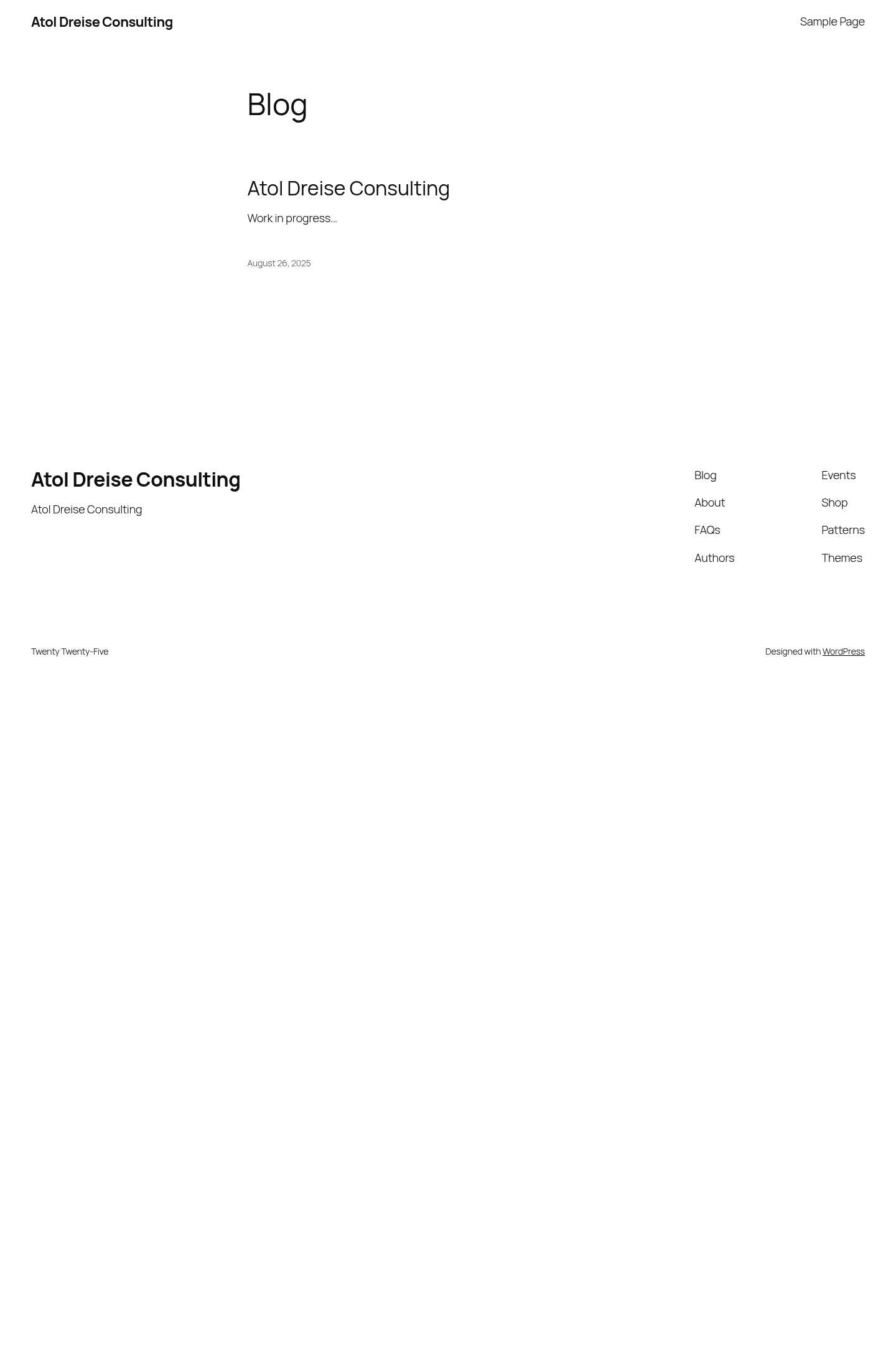 Atol Dreise Consulting Pty Ltd homepage screenshot