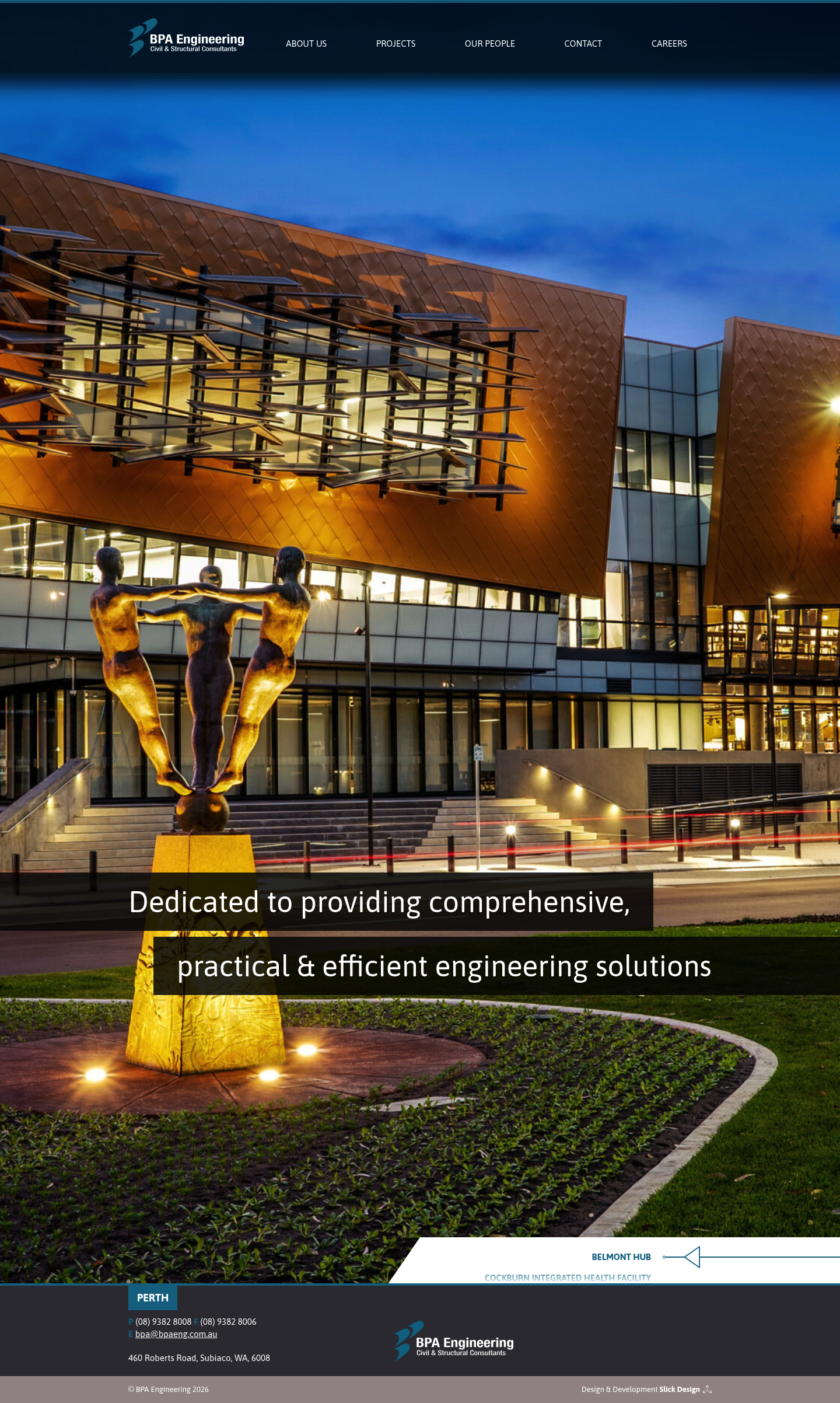 BPA Engineering homepage screenshot
