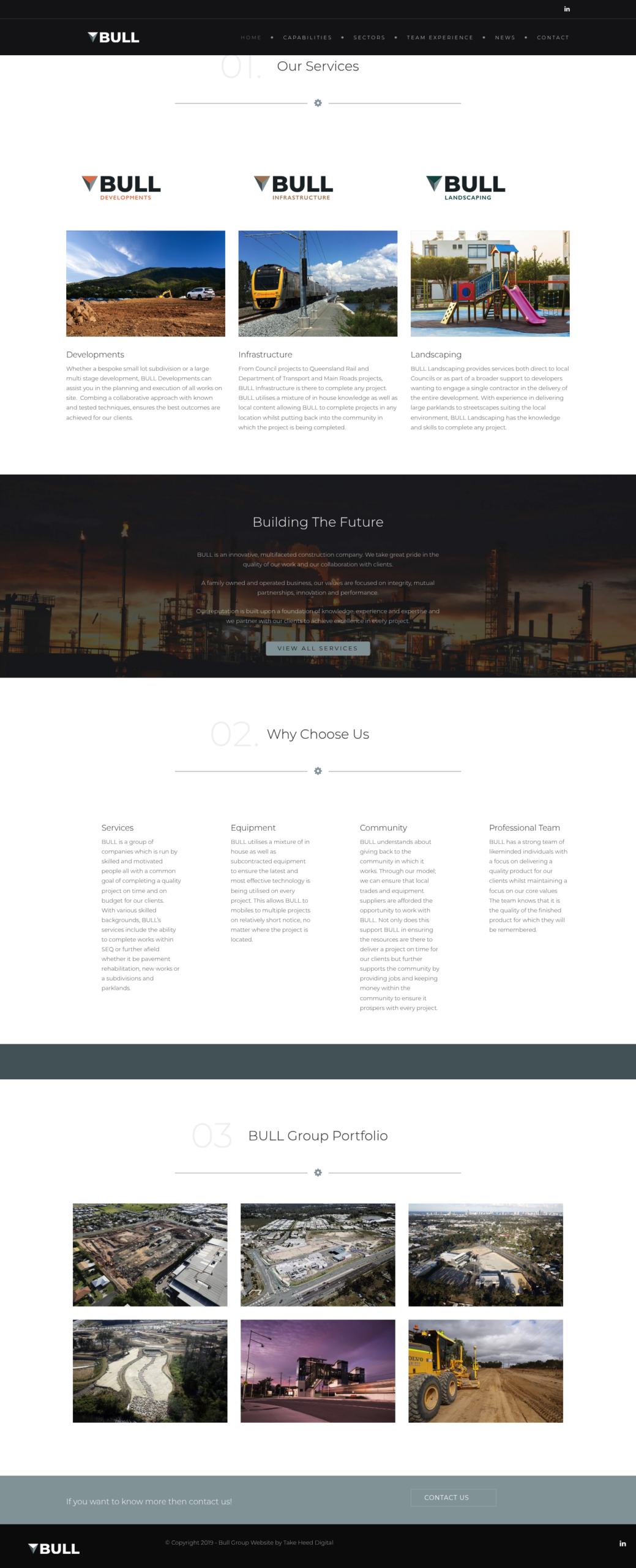 BULL homepage screenshot