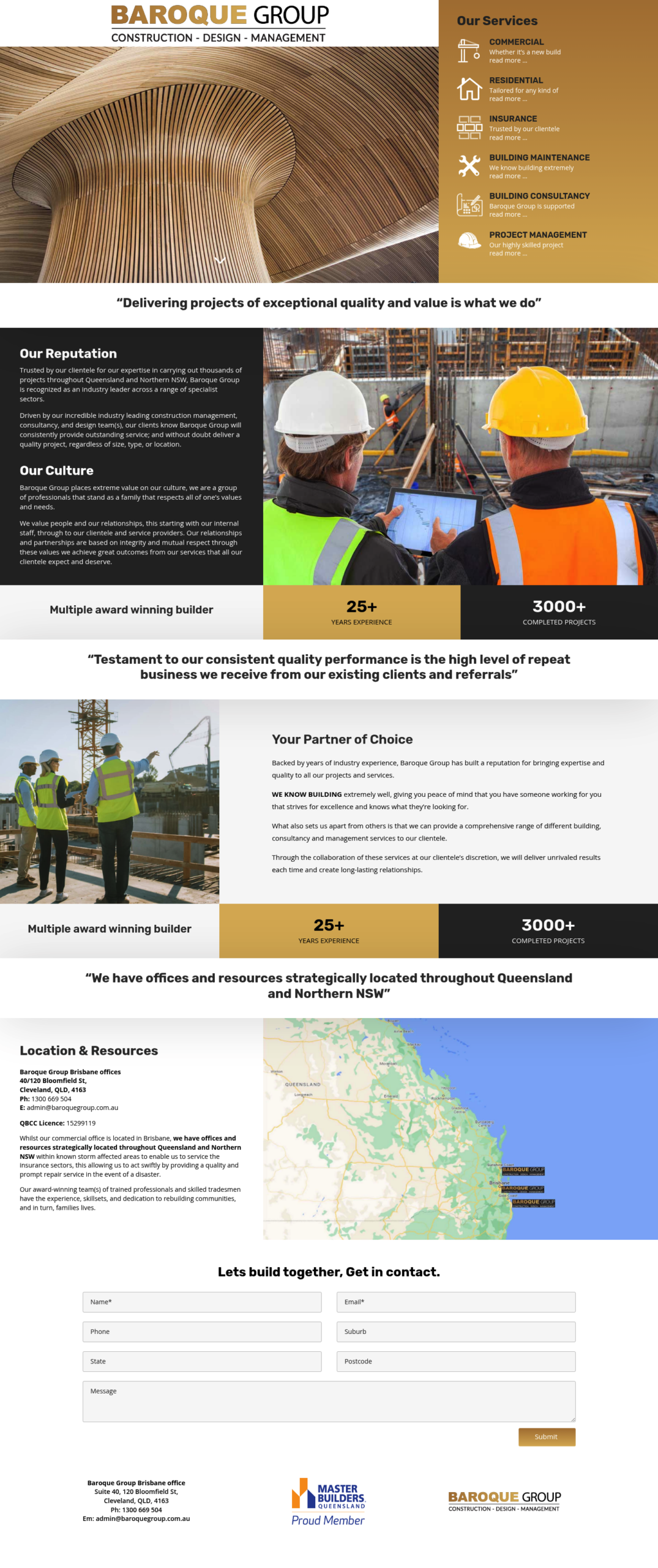 Baroque Group Pty Ltd homepage screenshot
