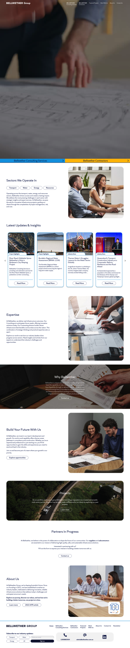 Bellwether Group homepage screenshot