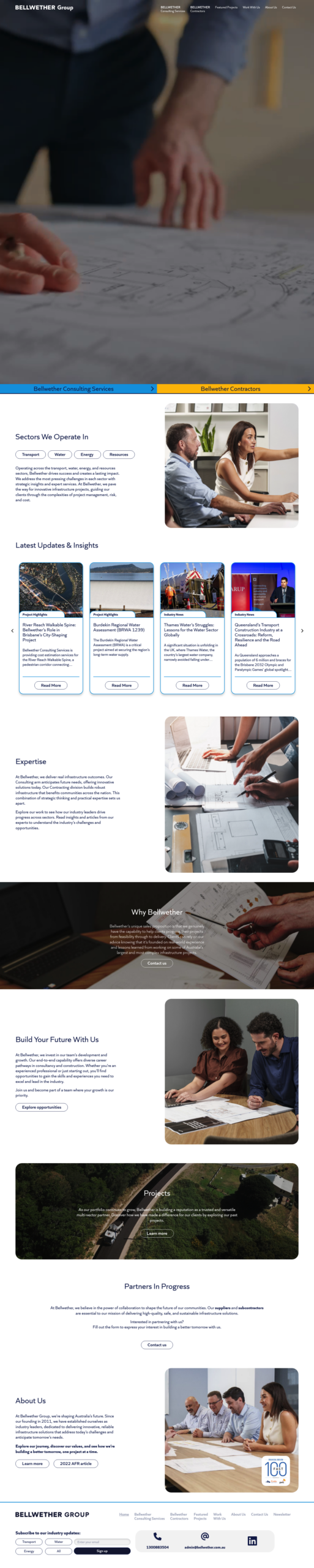 Bellwether Group homepage screenshot