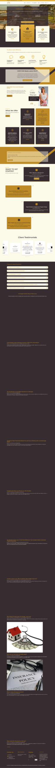 Besta Loans homepage screenshot
