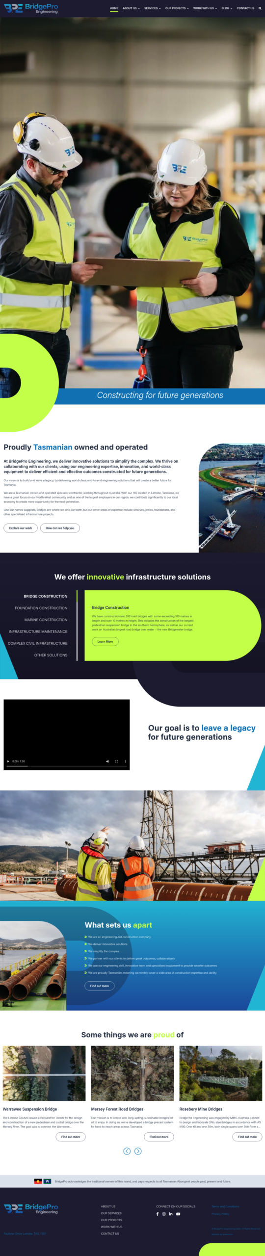 BridgePro Engineering Pty Ltd homepage screenshot