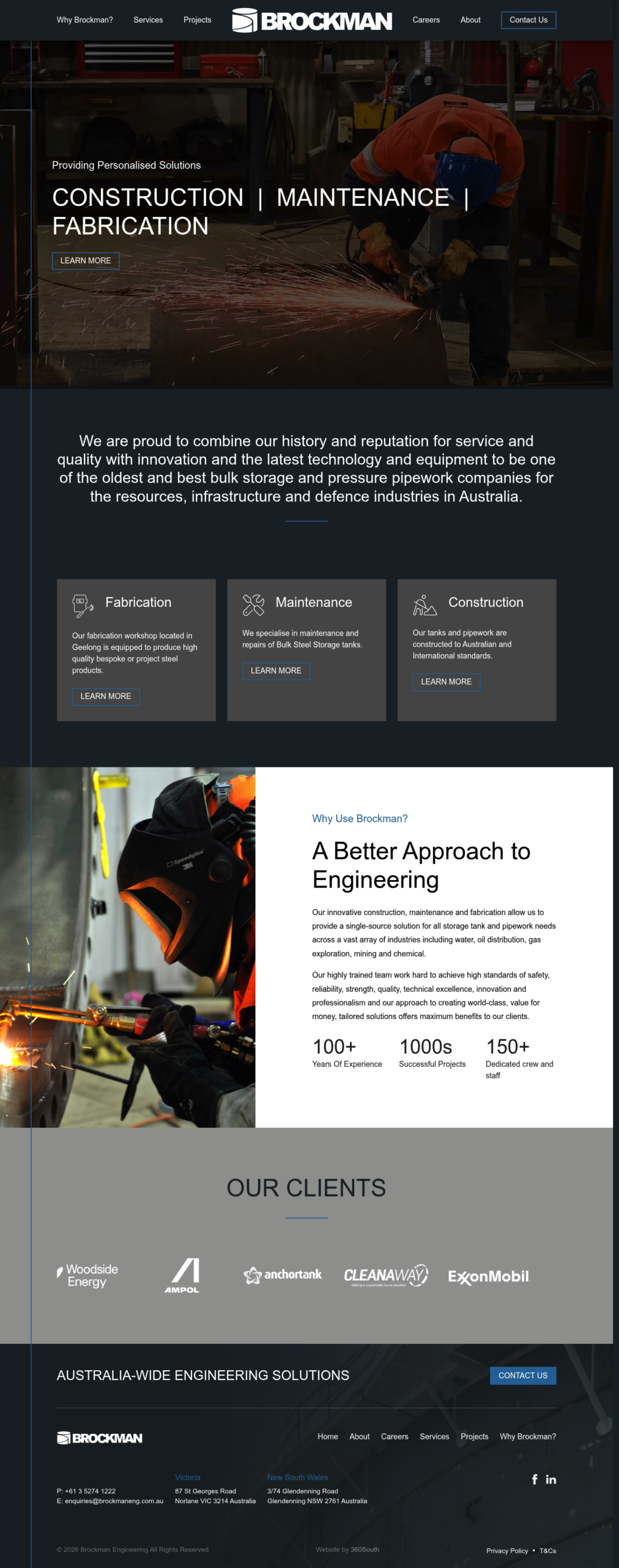 Brockmaneng homepage screenshot