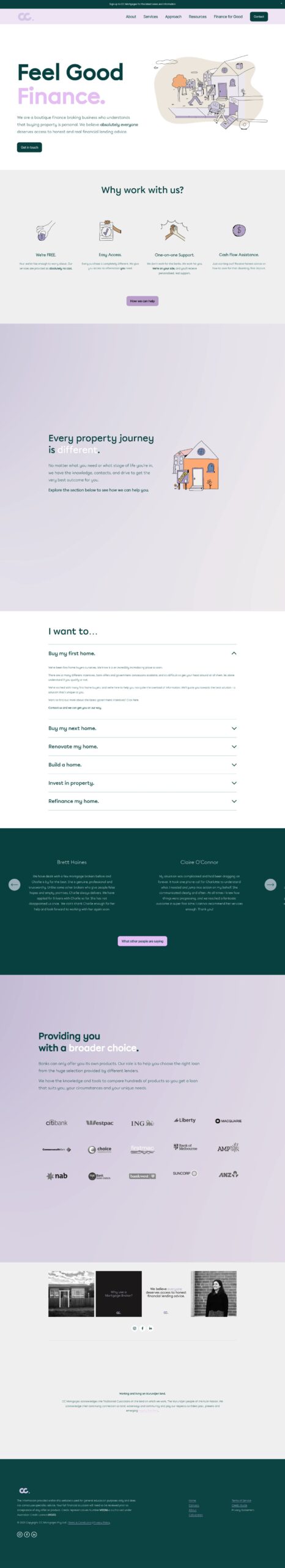 CC Mortgages homepage screenshot
