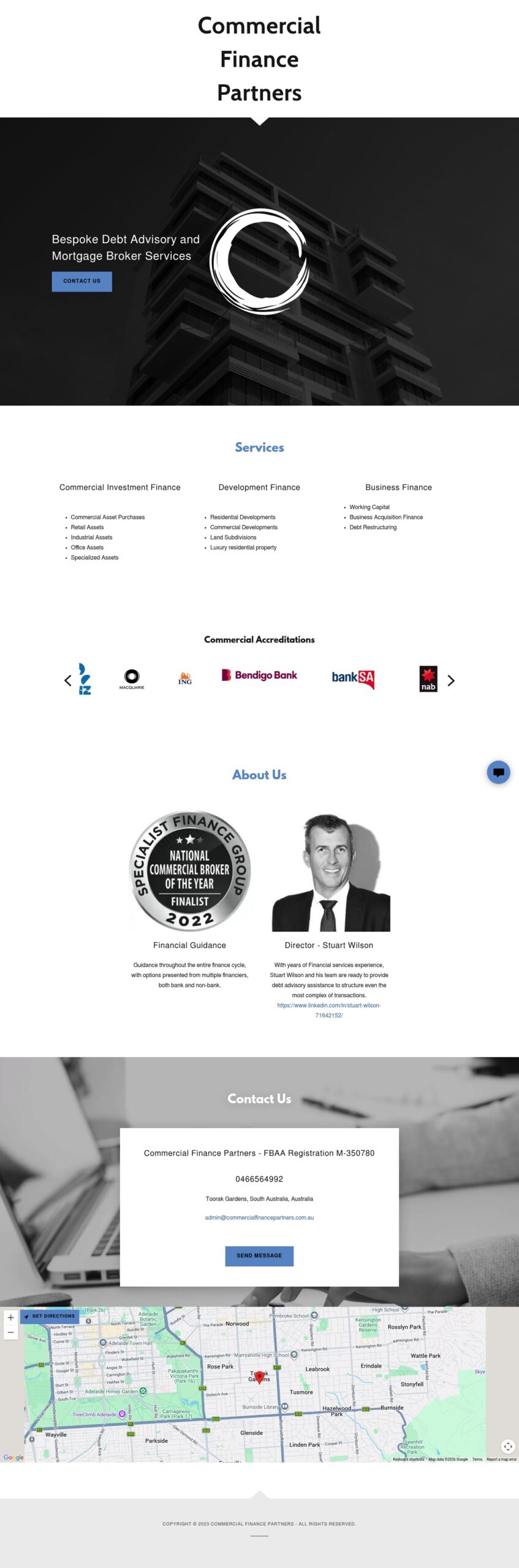 CFP - Commercial Finance Partners homepage screenshot