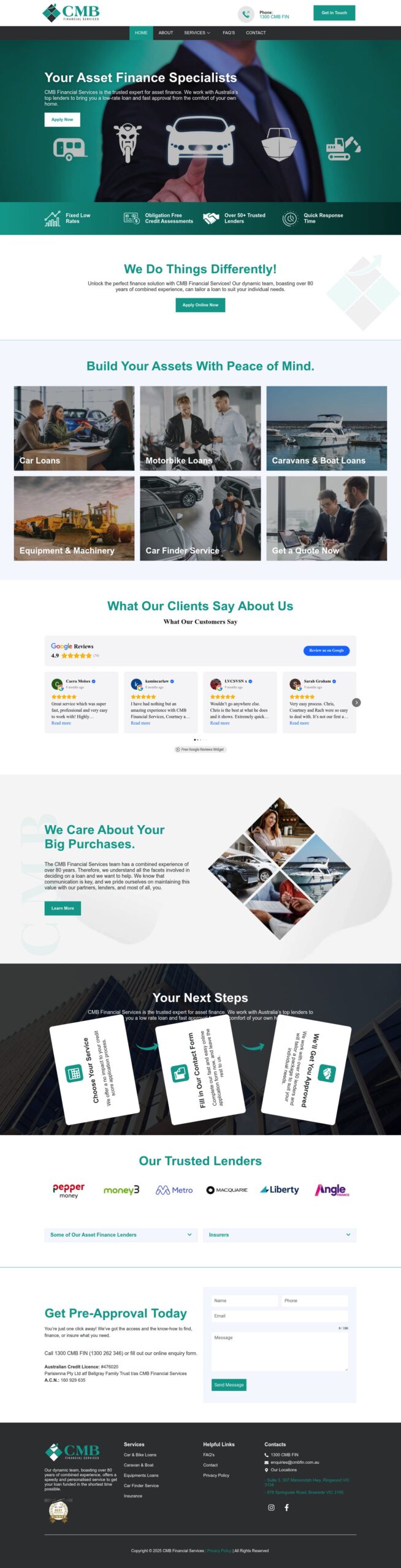 CMB Financial Services homepage screenshot