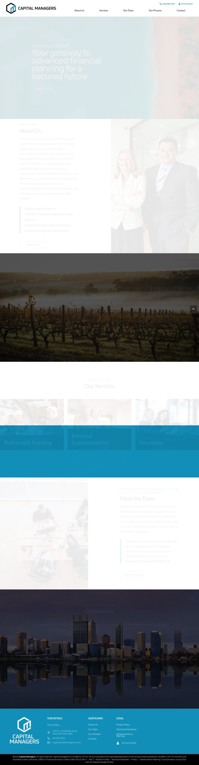 Capital Managers homepage screenshot