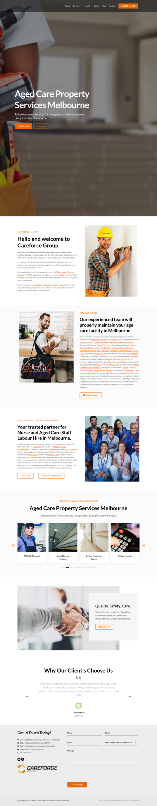 Careforce Group homepage screenshot