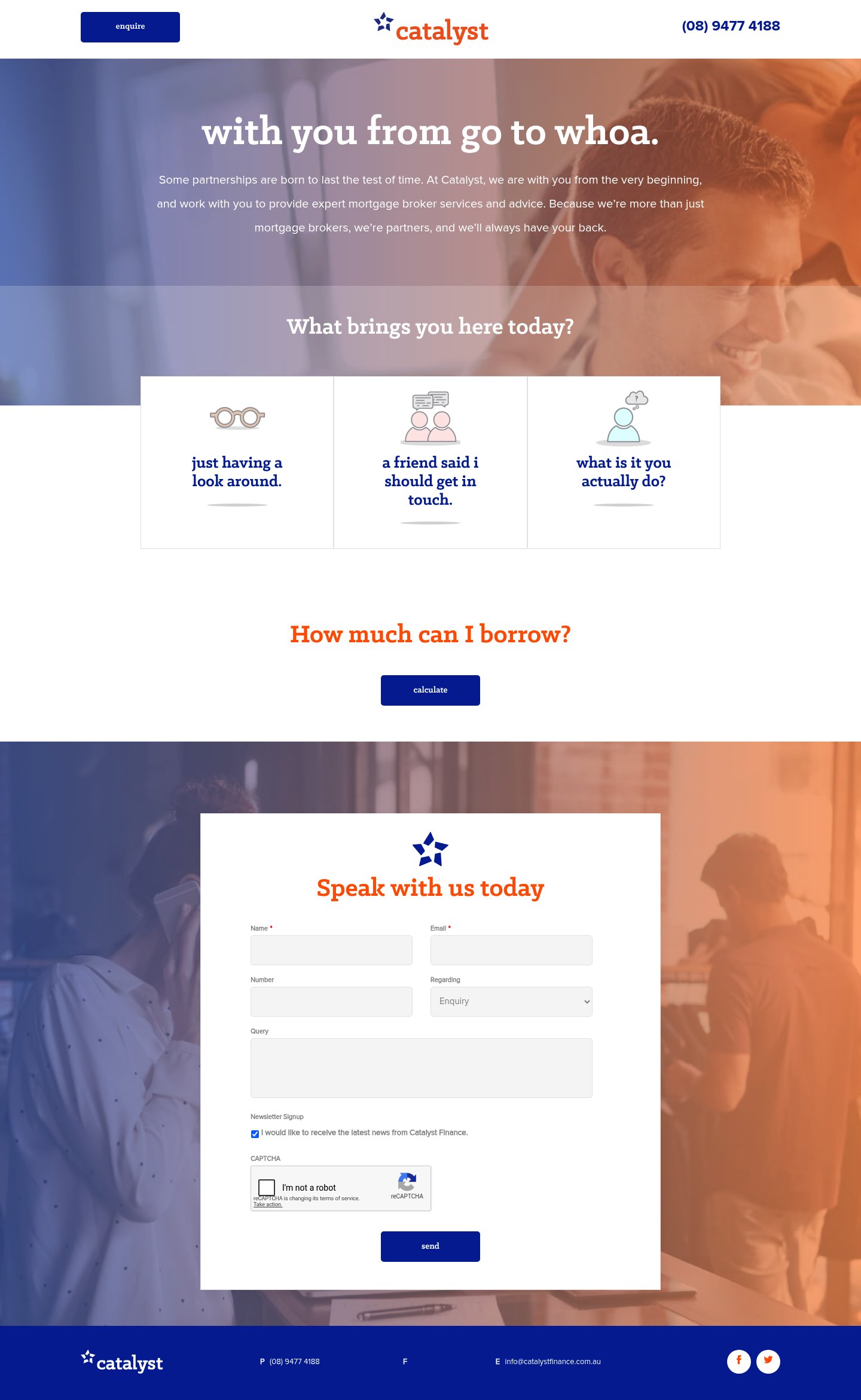 Catalyst Finance Solutions homepage screenshot