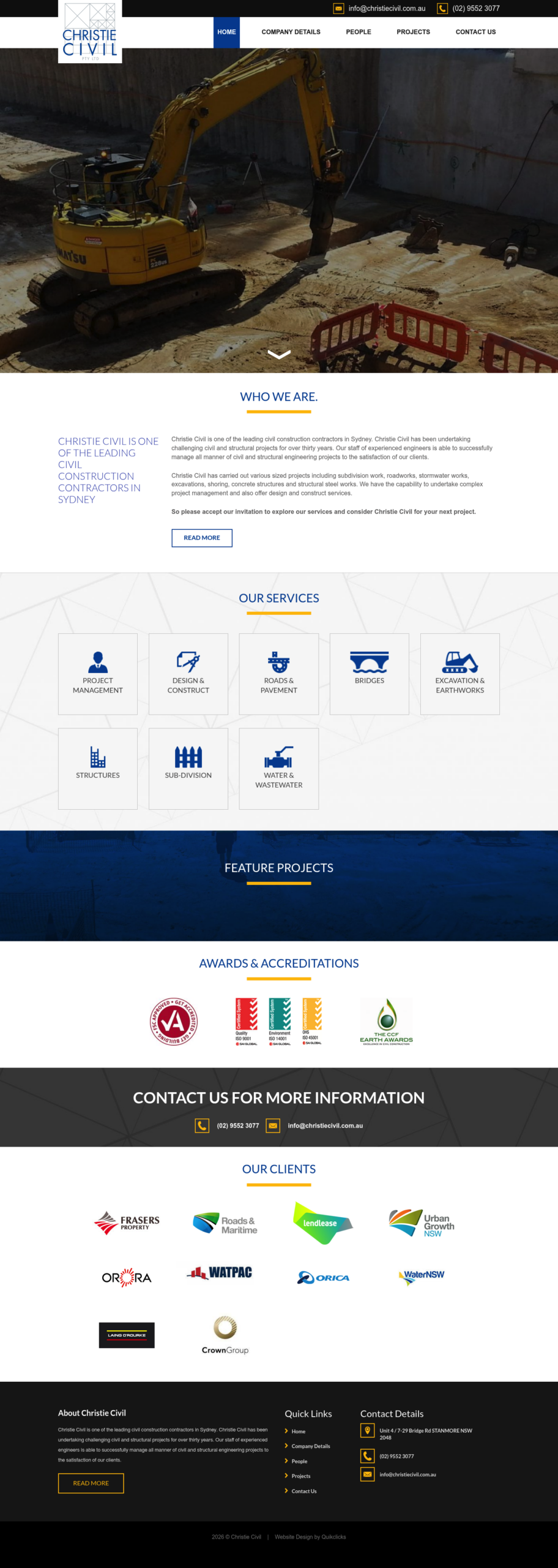 Christiecivil homepage screenshot