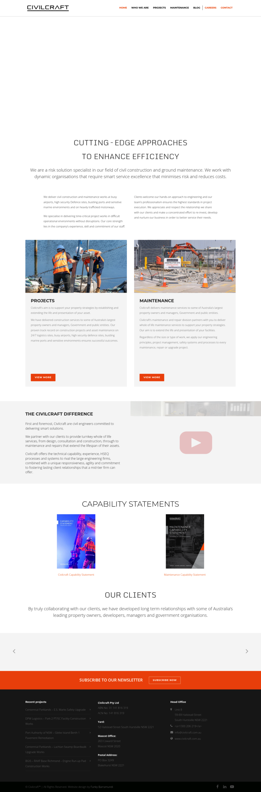 Civilcraft homepage screenshot