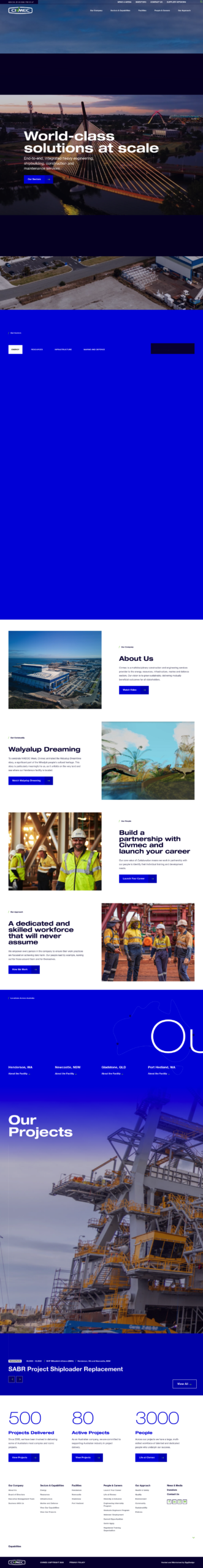 Civmec homepage screenshot