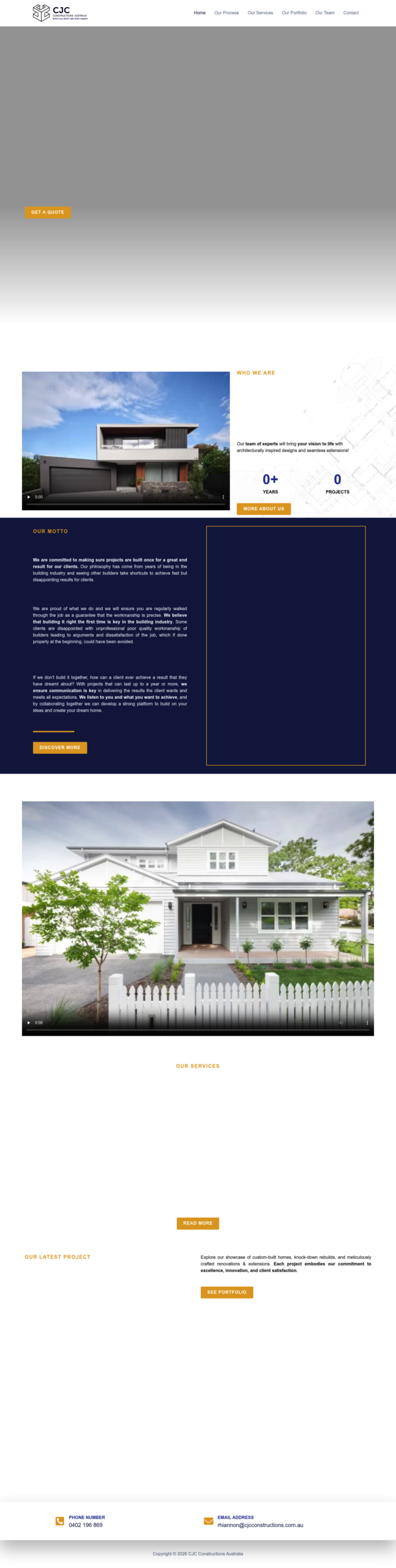 Cjcconstructions homepage screenshot