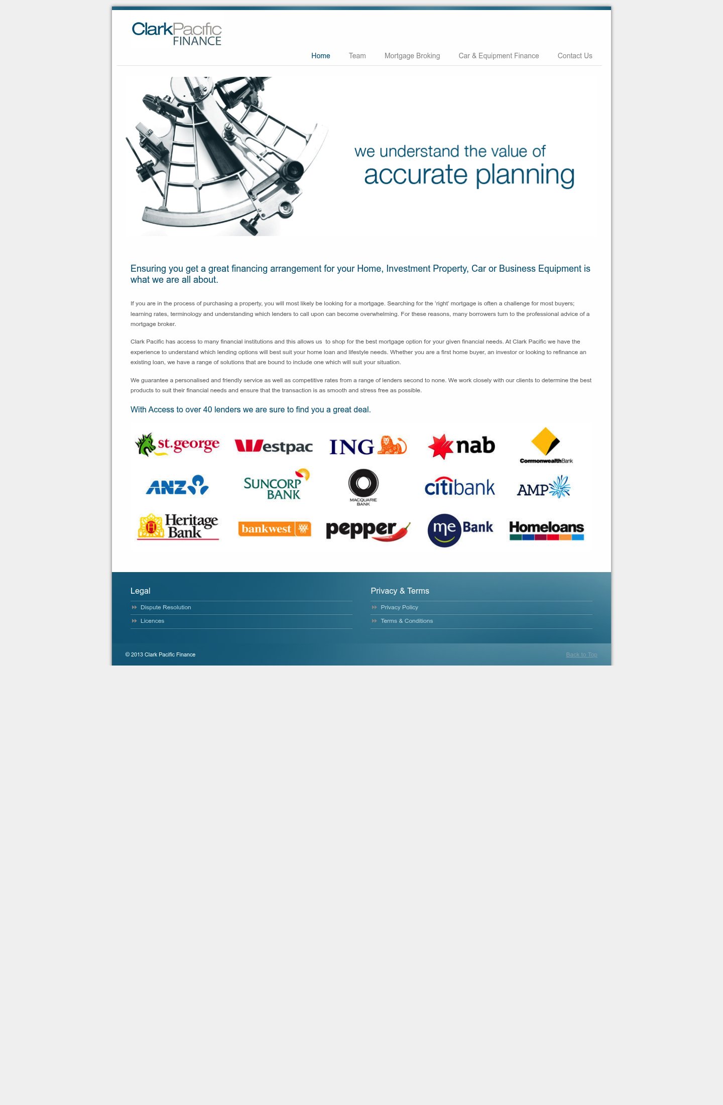 Clark Pacific homepage screenshot