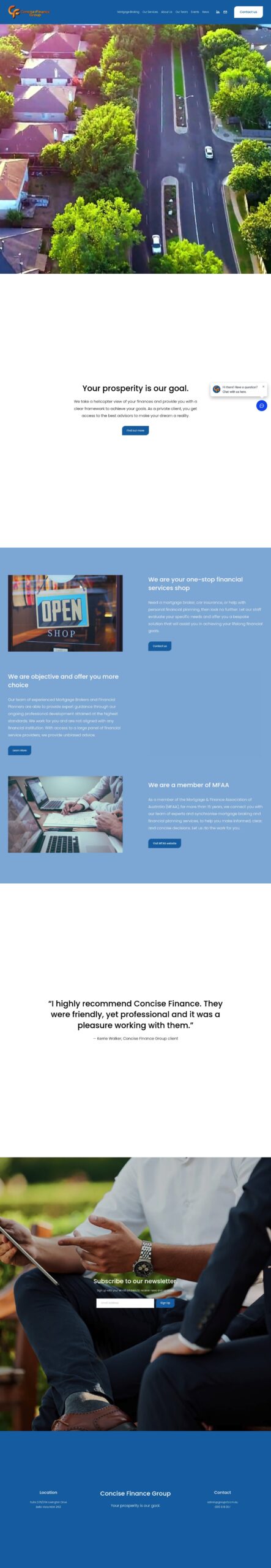 Concise Finance Group homepage screenshot