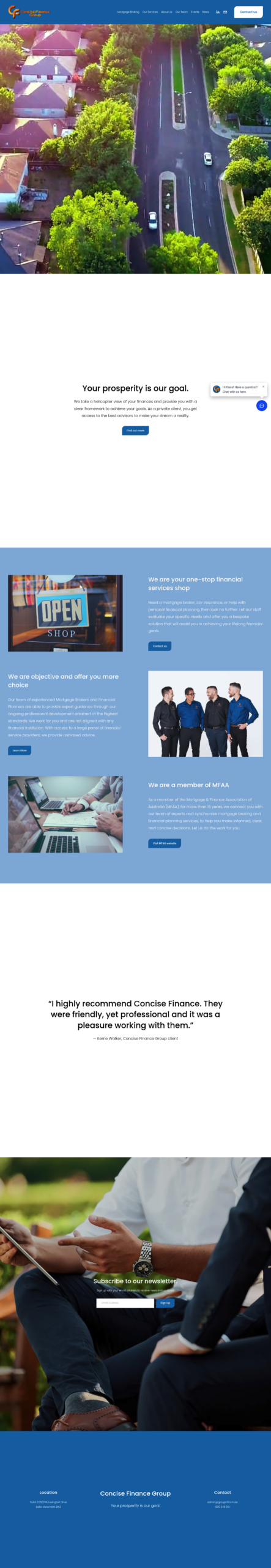 Concise Finance Group homepage screenshot