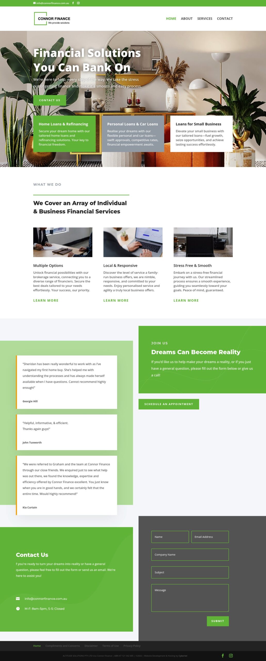 Connorfinance homepage screenshot