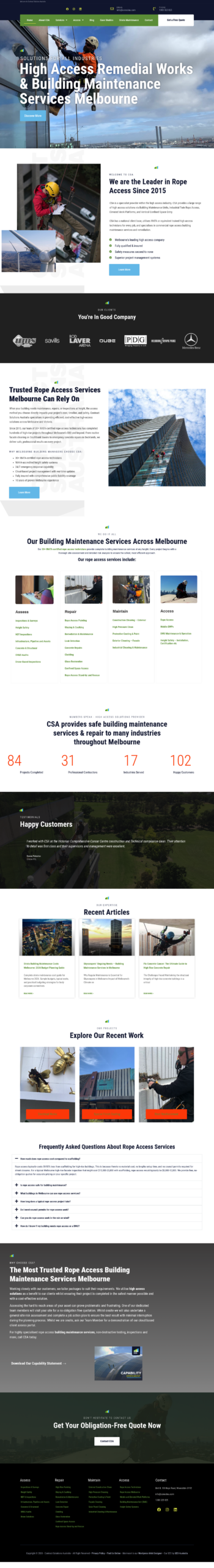 Contract Solutions Australia homepage screenshot