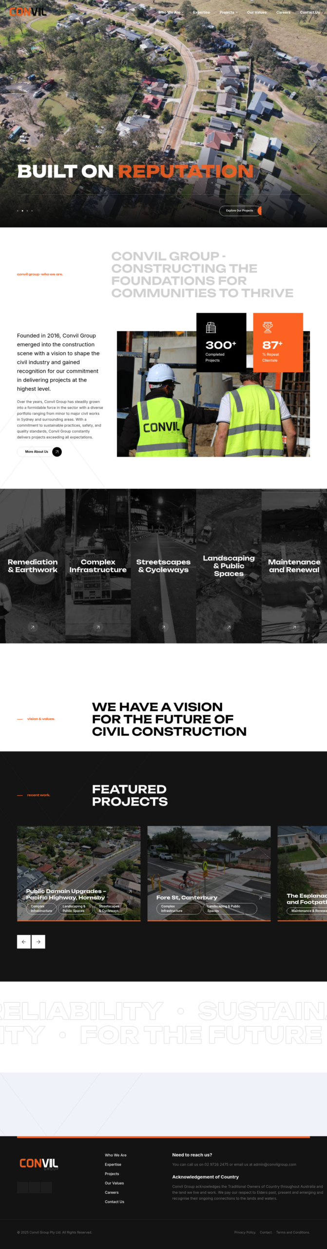 Convil Group homepage screenshot