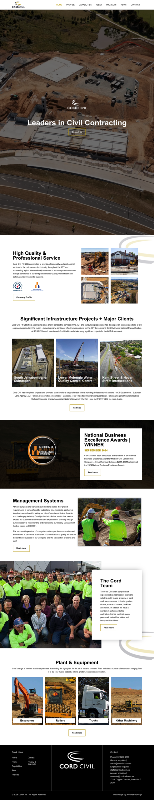 Cord Civil homepage screenshot