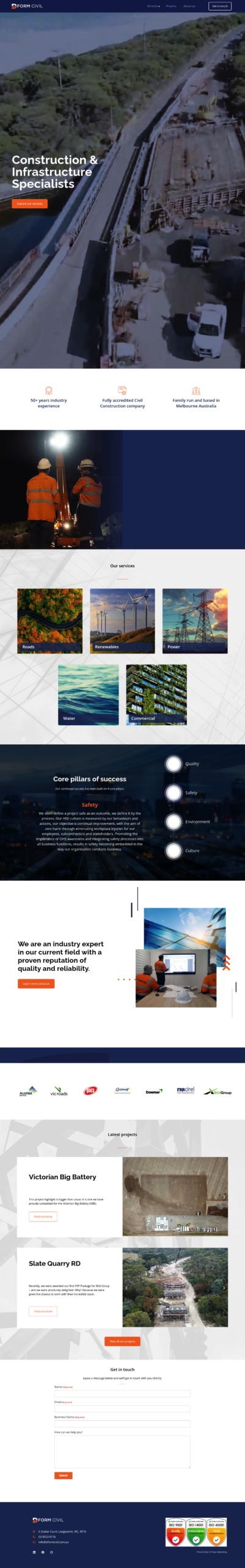 D Form Civil homepage screenshot