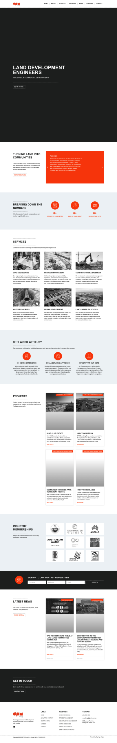 DPM Consulting Group homepage screenshot
