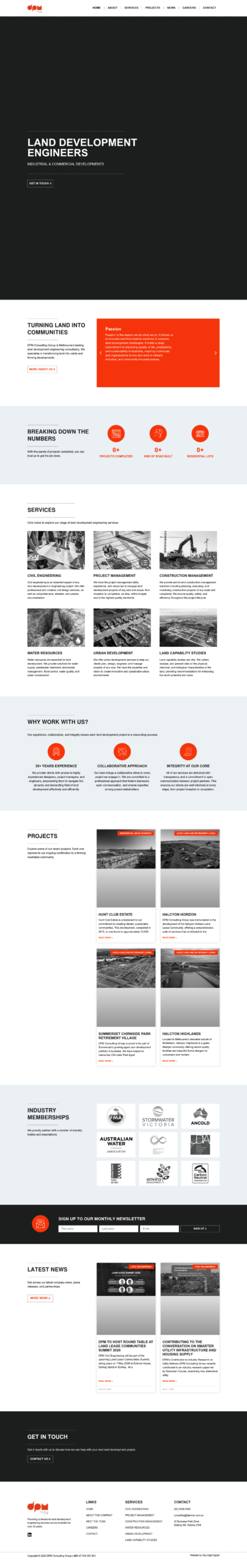 DPM Consulting Group homepage screenshot