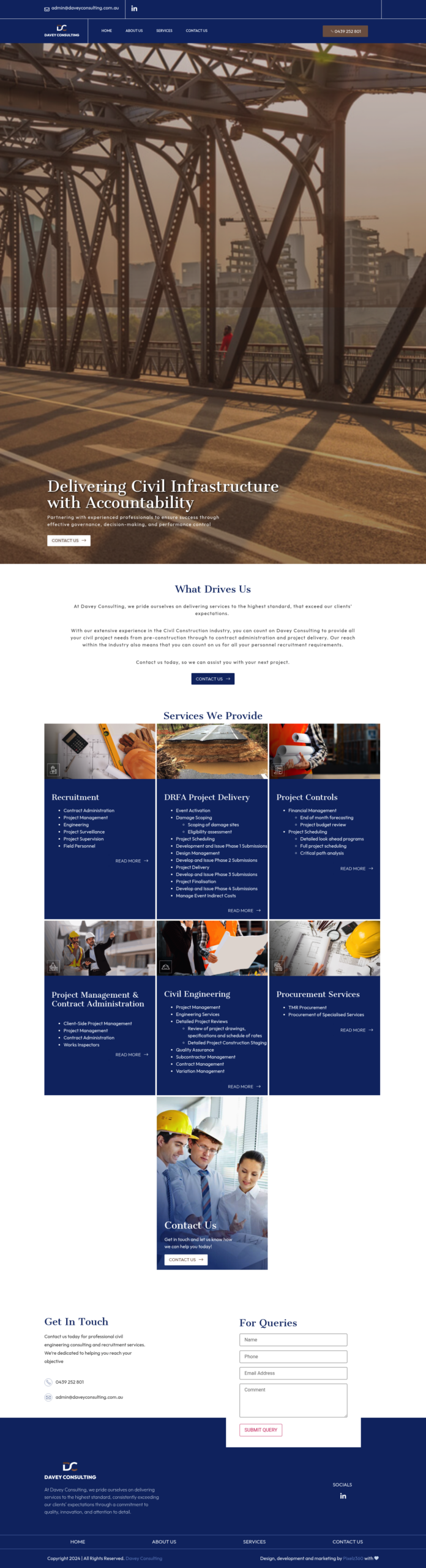 Davey Consulting homepage screenshot