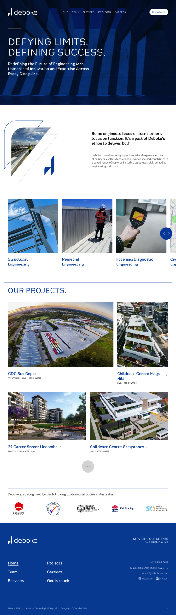 Deboke Engineering Consultants homepage screenshot