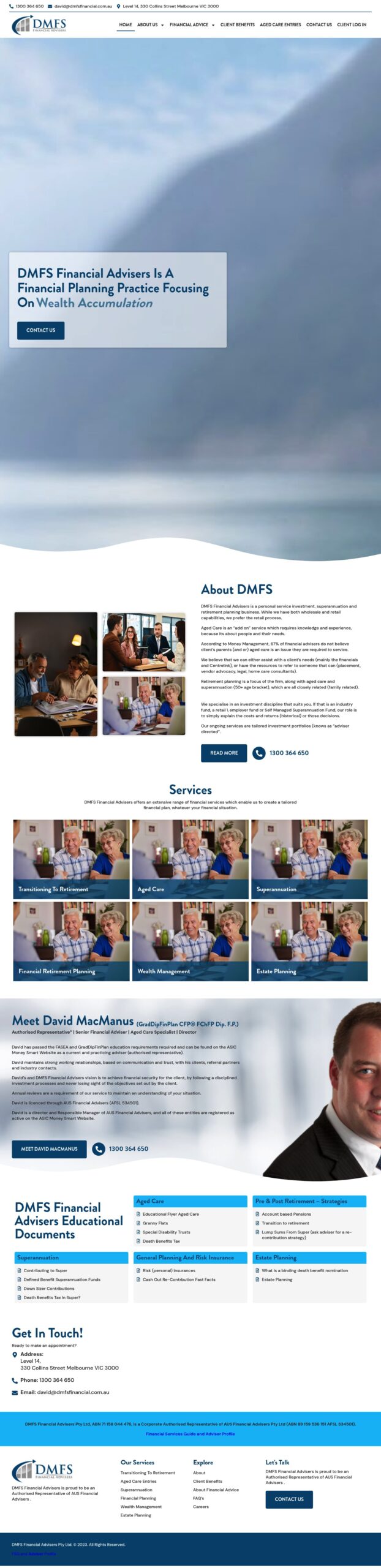 Dmfsfinancial homepage screenshot