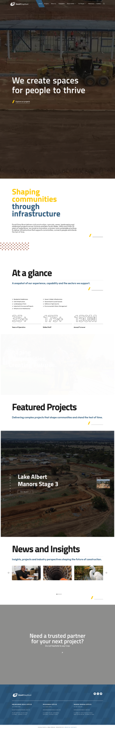 Excell Gray Bruni homepage screenshot