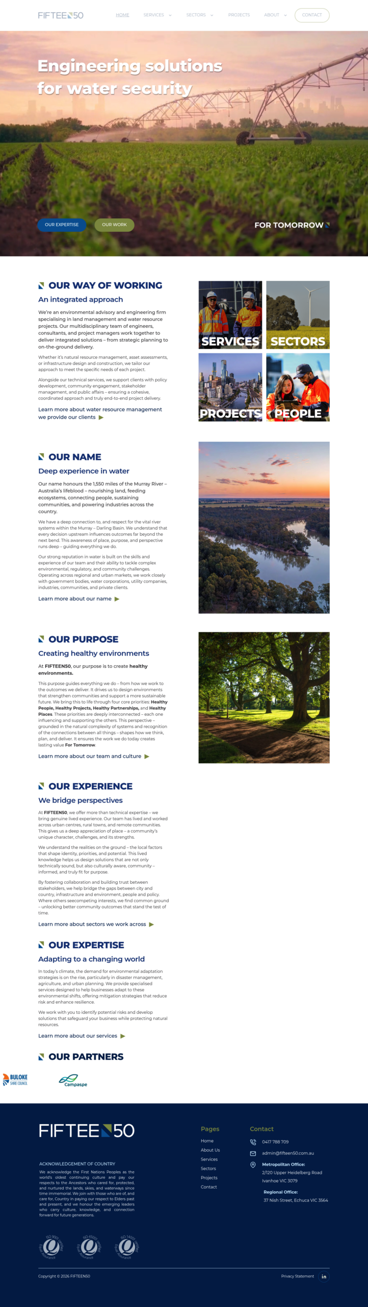 Fifteen50 Consulting Pty Ltd homepage screenshot
