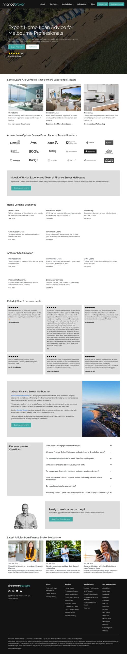 Finance Broker Melbourne Pty Ltd homepage screenshot