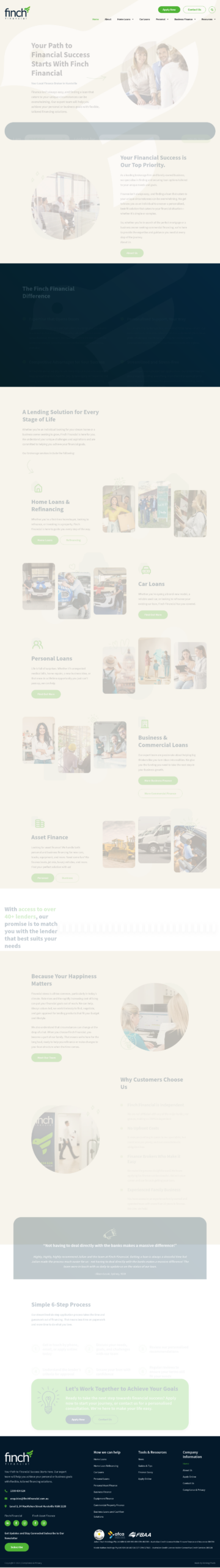 Finch Financial Services homepage screenshot