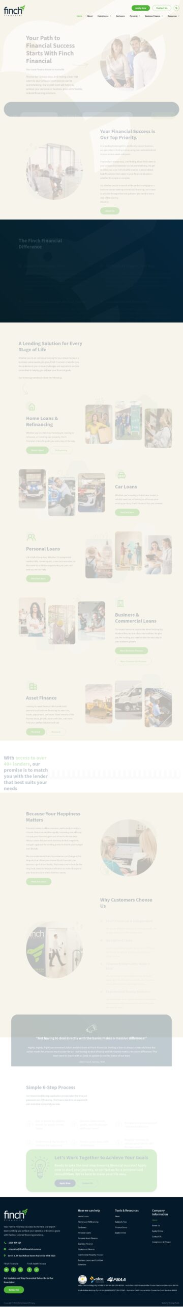 Finch Financial Services homepage screenshot