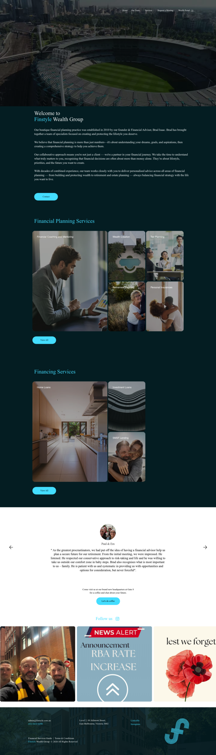 Finstyle homepage screenshot
