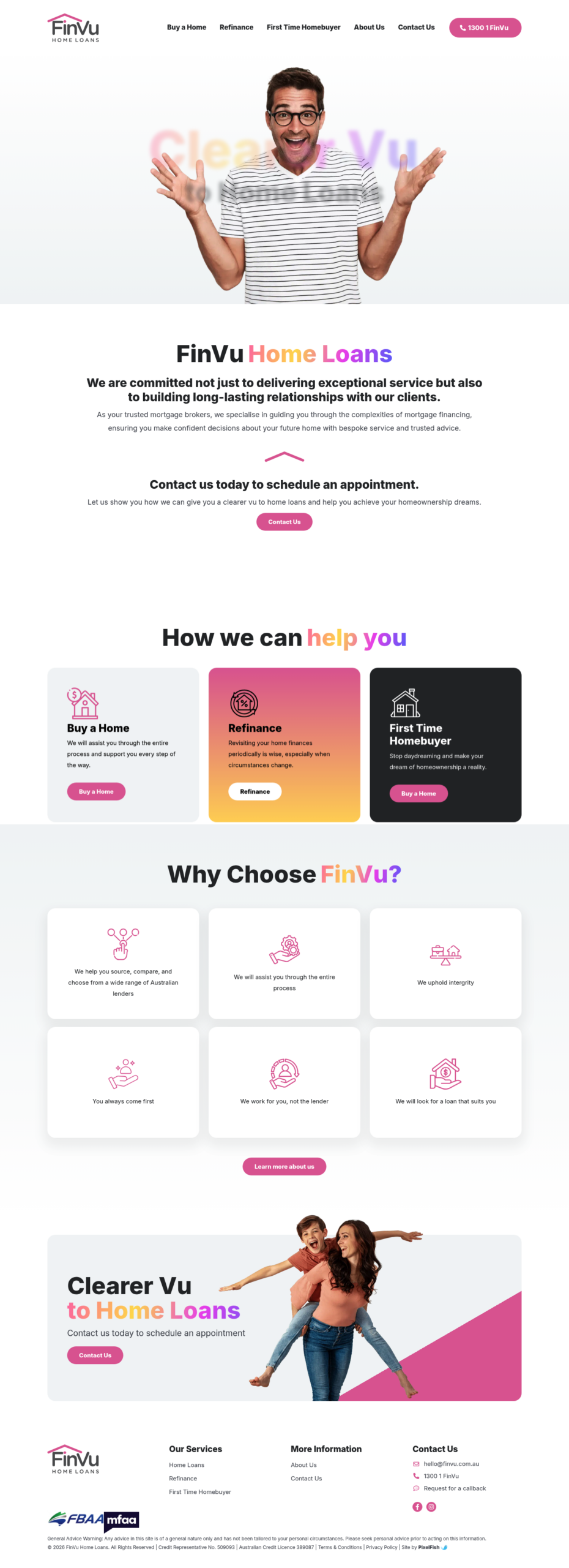 Finvu homepage screenshot