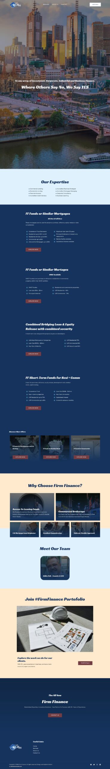 Firm Finance Pty Ltd homepage screenshot