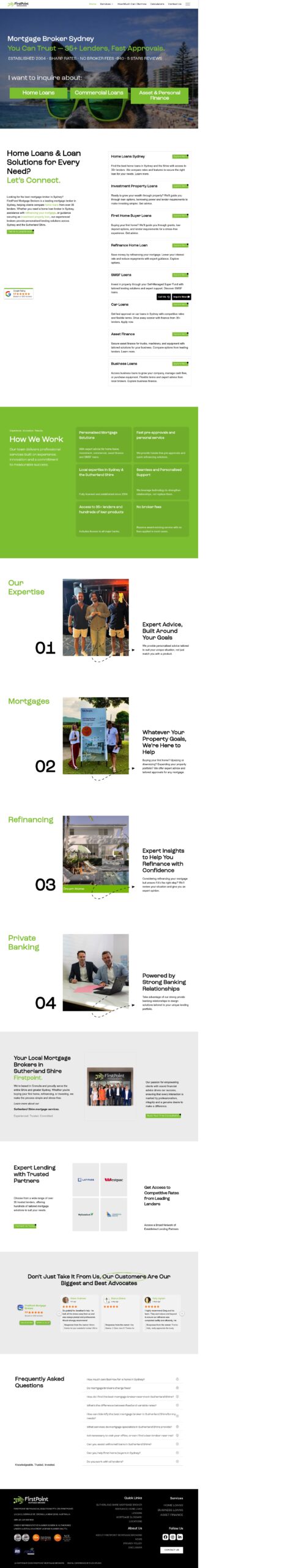 FirstPoint Mortgage Brokers homepage screenshot