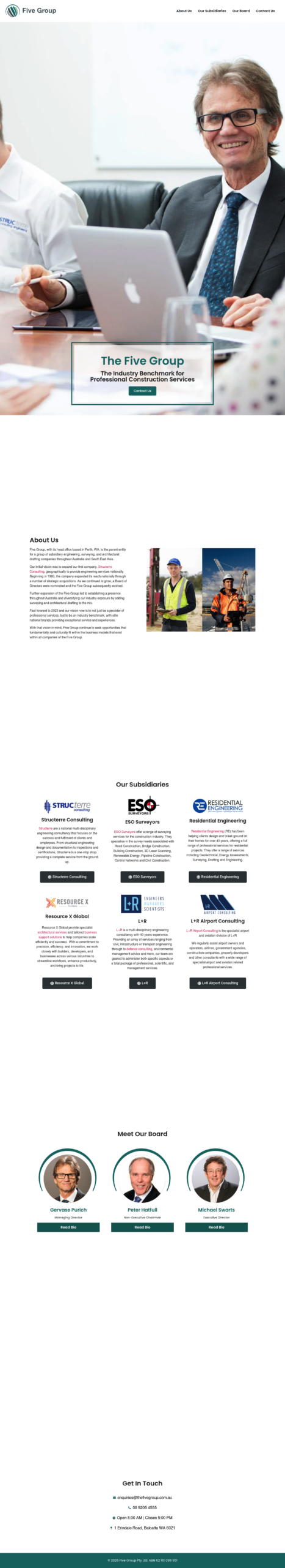 Five Group Pty Ltd homepage screenshot